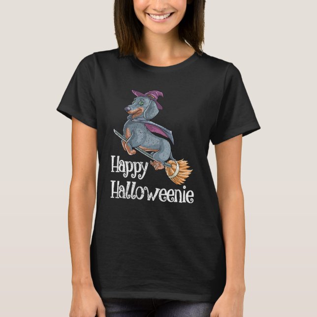 Halloween Dachshund Dog  Costume Scary T-Shirt (Front)