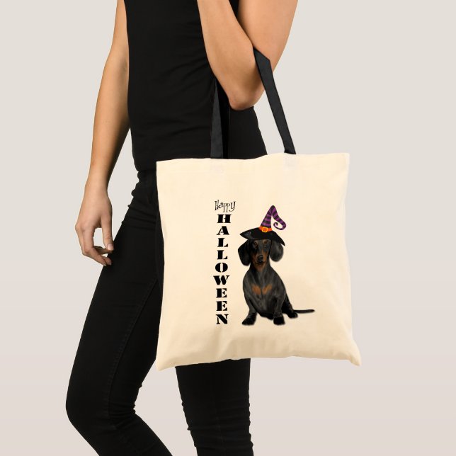 Halloween Dachshund Dog Tote Bag (Front (Product))