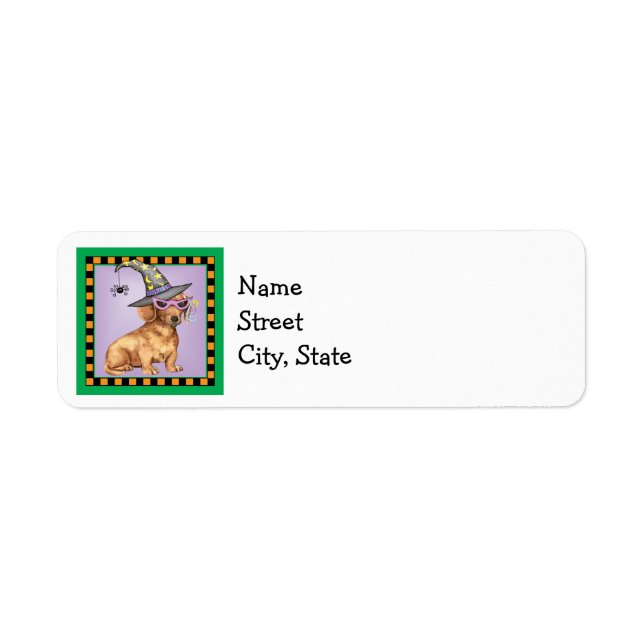 Halloween Dachshund Label Return Address Label (Front)