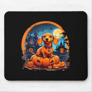 Halloween dachshund mouse pad
