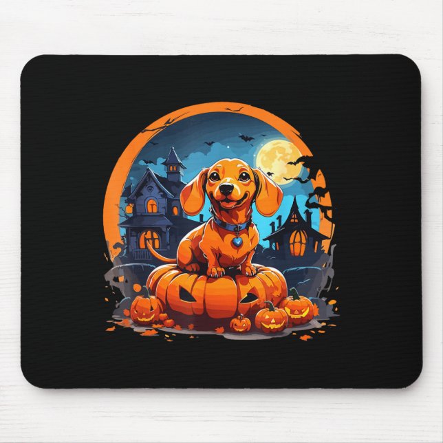 Halloween dachshund  mouse pad (Front)
