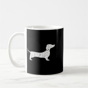 Halloween Dachshund Mummy Scary Wiener Dog Coffee Mug