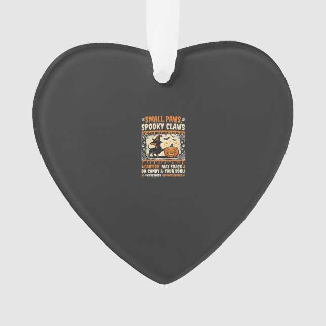 Halloween Dachshund Spooky Warning Ornament (Front)