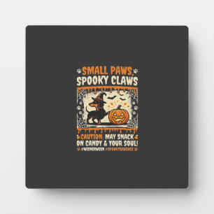 Halloween Dachshund Spooky Warning Plaque