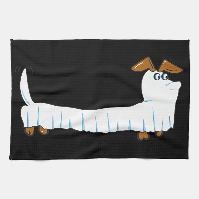 Halloween Dachshund Tea Towel (Horizontal)