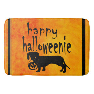Halloween Dachshund Trick or Treat Bath Mat