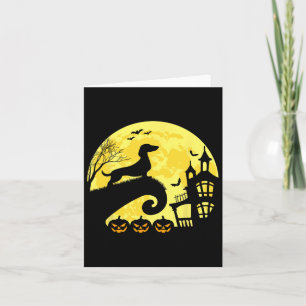Halloween Dachshund Weenie Wiener Moonshine Sausag Card