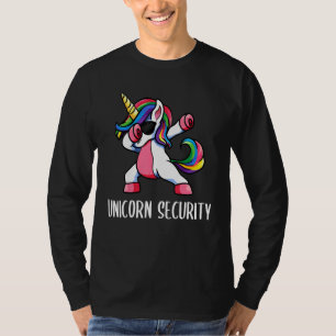 Halloween Dad Daughter Adult Costume, Unicorn Secu T-Shirt