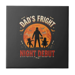 Halloween Dad Fright Night Ceramic Tile
