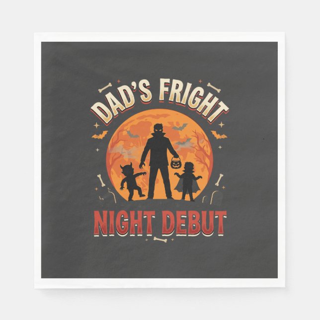 Halloween Dad Fright Night Napkin (Front)