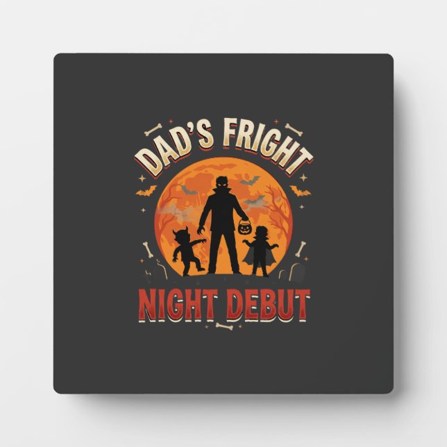 Halloween Dad Fright Night Plaque (Front)