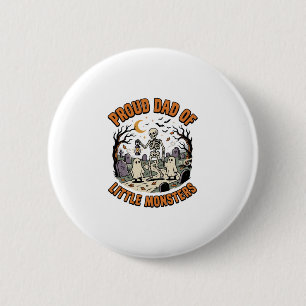 Halloween Dad Little Monsters Night 6 Cm Round Badge