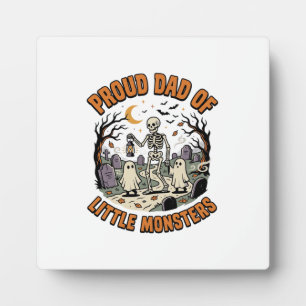 Halloween Dad Little Monsters Night Plaque