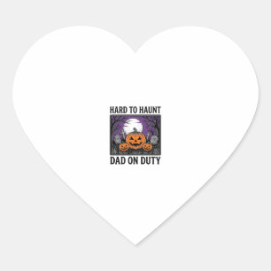 Halloween Dad Shirt Hard To Haunt Funny Father Des Heart Sticker