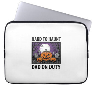 Halloween Dad Shirt Hard To Haunt Funny Father Des Laptop Sleeve