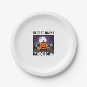 Halloween Dad Shirt Hard To Haunt Funny Father Des Paper Plate