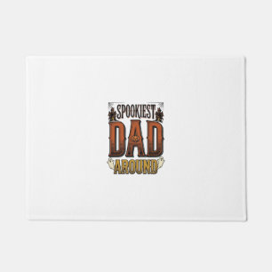 Halloween Dad Shirt Spooky Father Vintage Engravin Doormat