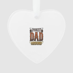 Halloween Dad Shirt Spooky Father Vintage Engravin Ornament