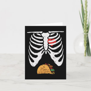 Halloween Dad Skeleton Taco Belly Fun Pregnancy Co Card