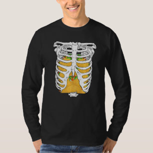 Halloween Dad Skeleton Taco Belly Pregnancy Couple T-Shirt