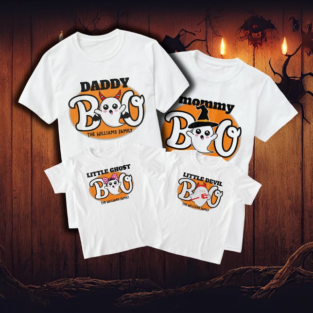 Halloween Daddy Boo Devil Family Matching T-Shirt (Creator Uploaded)