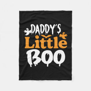 Halloween Daddy Little Boo Birthday Fleece Blanket