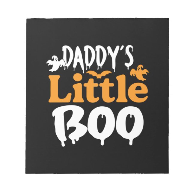 Halloween Daddy Little Boo Birthday Notepad (Front)