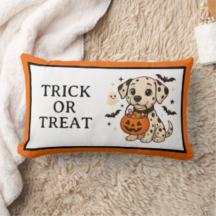 Halloween Dalmatian Dog Trick or Treat Lumbar Cushion