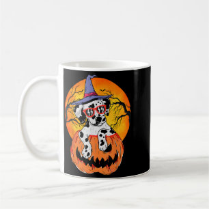 Halloween Dalmatian Witch Pumpkin Dog Lover Gift Coffee Mug
