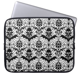 Halloween Damask Laptop Sleeve