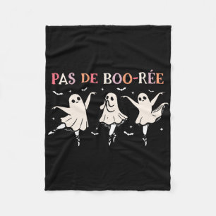 Halloween Dance Teacher Pas De Boo-rée Dancing Gho Fleece Blanket