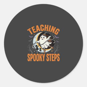 Halloween Dance Teacher Spooky Steps Classic Round Sticker