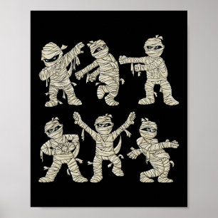 Halloween Dancing Mummy Dance Challenge Boys Girls Poster