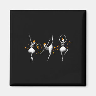 Halloween Dancing Skeleton Ballerina Ballet Women Magnet