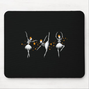 Halloween Dancing Skeleton Ballerina Ballet Women  Mouse Pad