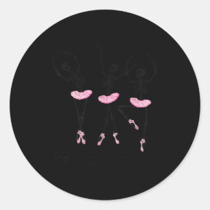 Halloween Dancing Skeleton Dry Bones Come Alive Ch Classic Round Sticker