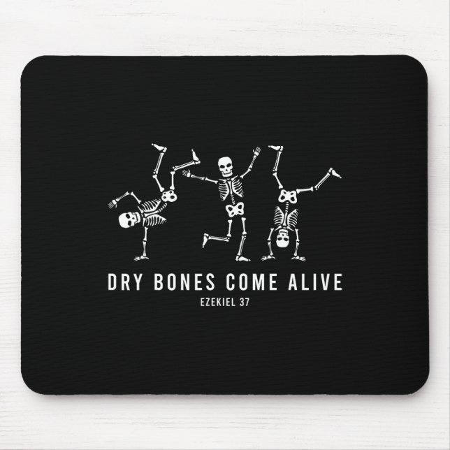 Halloween Dancing Skeleton Dry Bones Come Alive Ch Mouse Pad (Front)