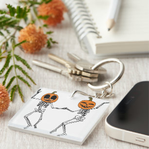 Halloween Dancing Skeleton  Key Ring