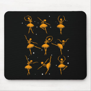 Halloween Dancing Skeleton Llerina Llet Women Girl Mouse Pad