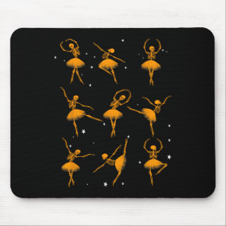 Halloween Dancing Skeleton Llerina Llet Women Girl Mouse Pad