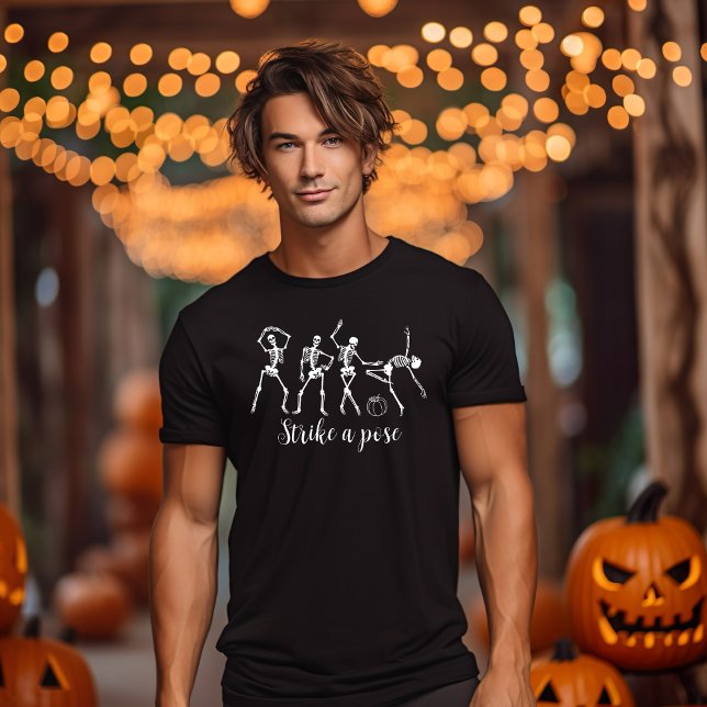 Halloween Dancing Skeleton Strike A Pose Funny T-Shirt (Creator Uploaded)