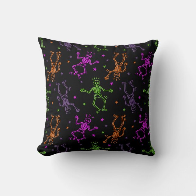 Halloween Dancing Skeletons Cushion (Front)
