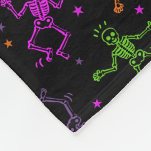 Halloween Dancing Skeletons Fleece Blanket