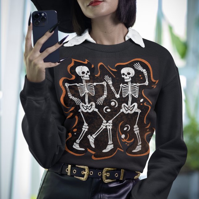 Halloween Dancing Skeletons Party Sweatshirt (Creator Uploaded)