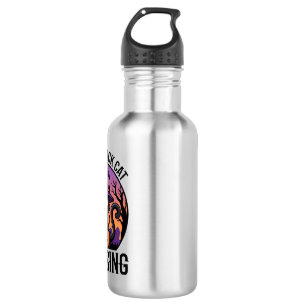 Halloween Danger Black Cat Crossing 532 Ml Water Bottle
