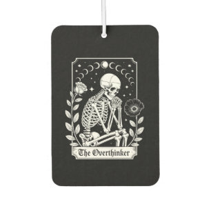 Halloween Dark Gothic Skeleton Overthinker Car Air Freshener