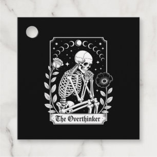 Halloween Dark Gothic Skeleton Overthinker Favour Tags