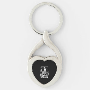 Halloween Dark Gothic Skeleton Overthinker Key Ring