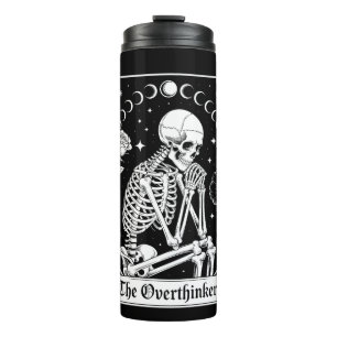 Halloween Dark Gothic Skeleton Overthinker Thermal Tumbler