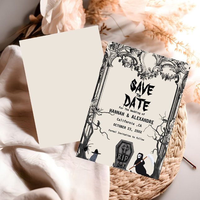 Halloween Dark Moody Gothic Wedding  Save The Date (Creator Uploaded)